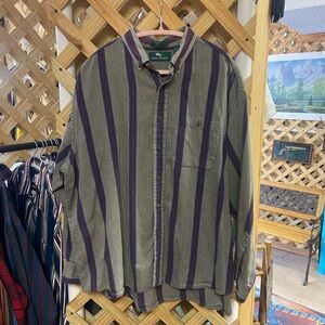 Steeplechase Striped Button-Up Shirt‎